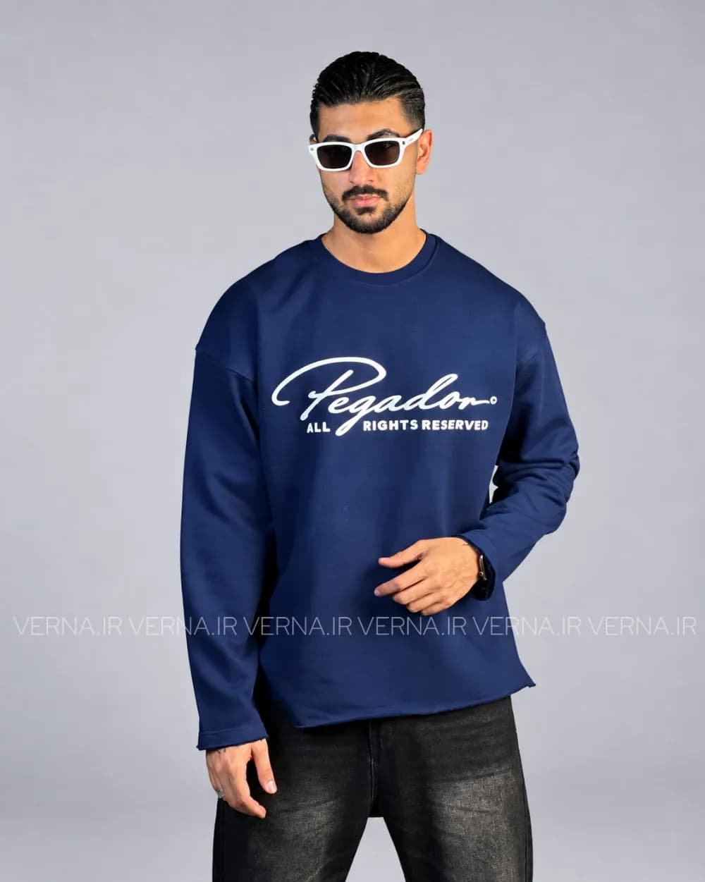 دورس یقه گرد لانگ اسلیو چاپ برجسته PEGADOR — تصویر ۳