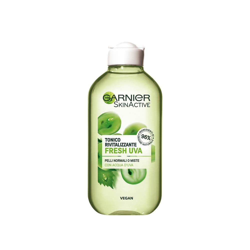 تونر تسکین دهنده و آبرسان انگور گارنیر garnier skinactive tonico rivitalizzante fresh uva
