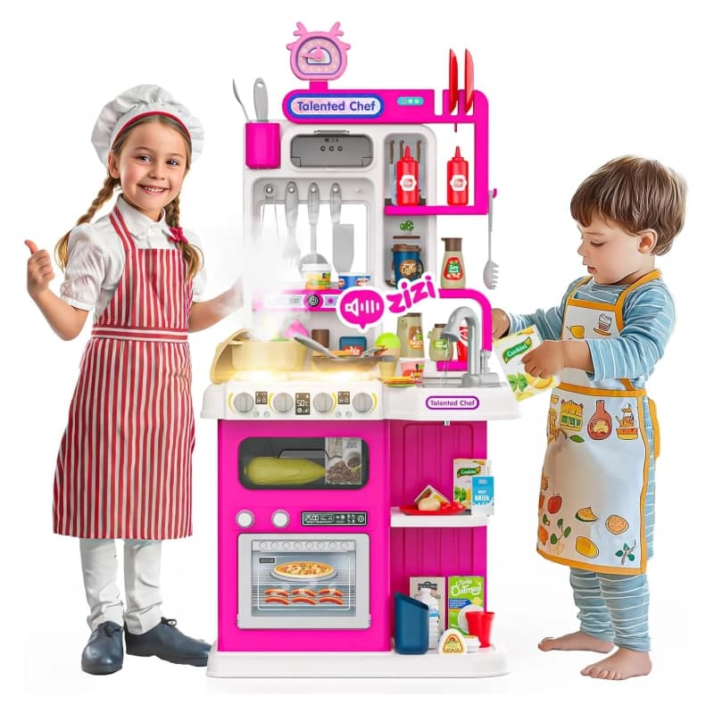 ست اسباب بازی میز آشپزخانه بزرگ صورتی مدل home chef کد 928-82