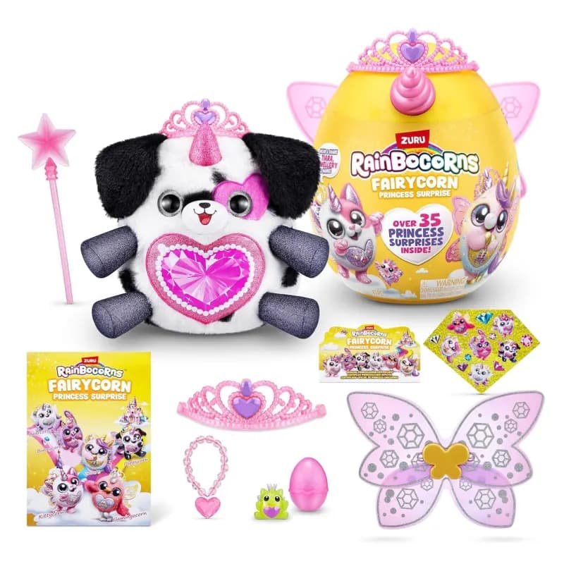 عروسک سورپرایزی رینبوکورنز RainBocoRns سری Fairycorn Princess با شاخ و بال صورتی کد 9282 — تصویر ۴