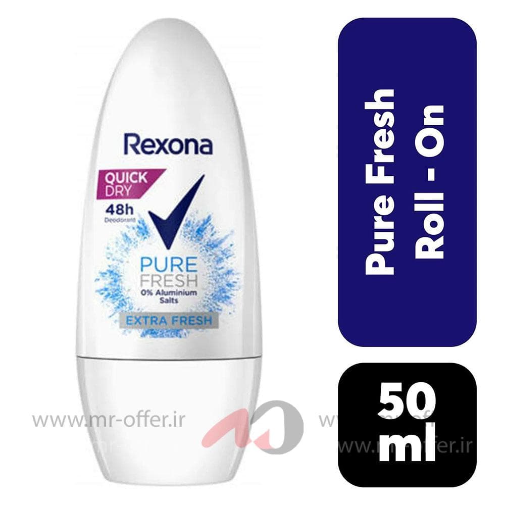 رول ضد تعریق رکسونا مدل Pure Fresh حجم 50 میلی لیتر — تصویر ۳