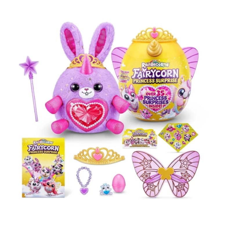 عروسک سورپرایزی رینبوکورنز RainBocoRns سری Fairycorn Princess با شاخ و بال طلایی 9282 — تصویر ۲