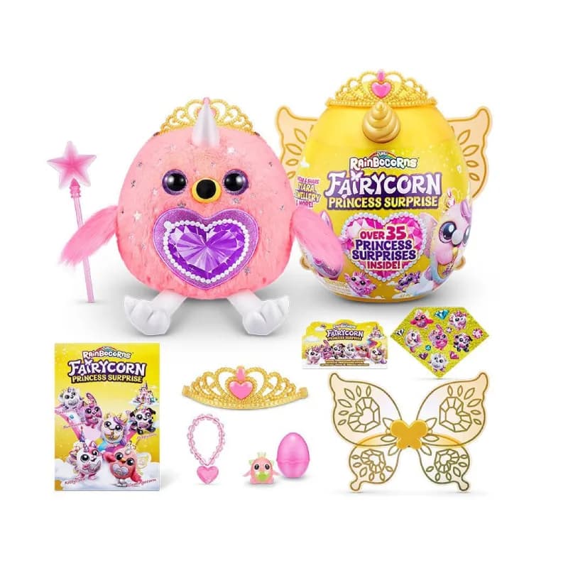 عروسک سورپرایزی رینبوکورنز RainBocoRns سری Fairycorn Princess با شاخ و بال طلایی 9282
