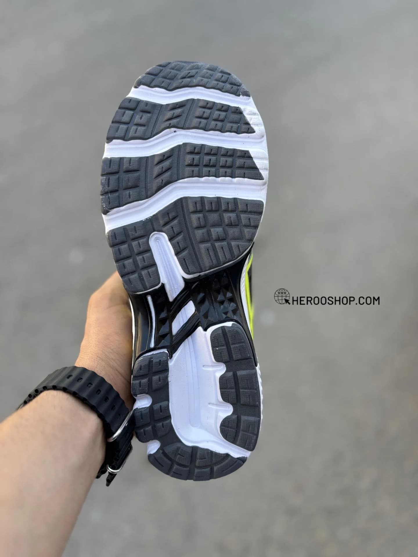 کتونی اسیکس رانینگ سایز بزرگ / مشکی زرد / کد 30665 — تصویر ۵