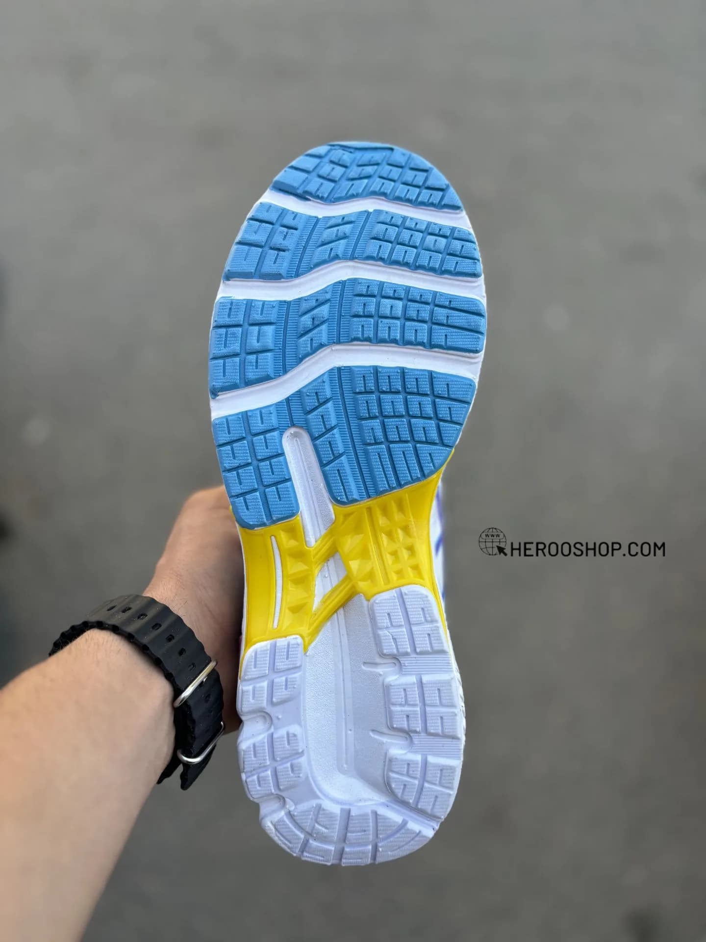 کتونی اسیکس رانینگ سایز بزرگ / آبی زرد / AZ / بزرگ پا / کد308 — تصویر ۶