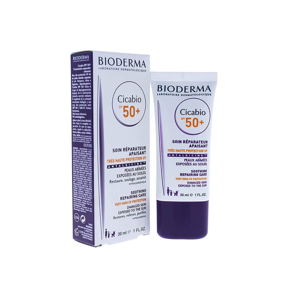 کرم ضد آفتاب و ترمیم کننده پوست بایودرما bioderma laboratoire dermatologique cicabio soin reparateur apaisant