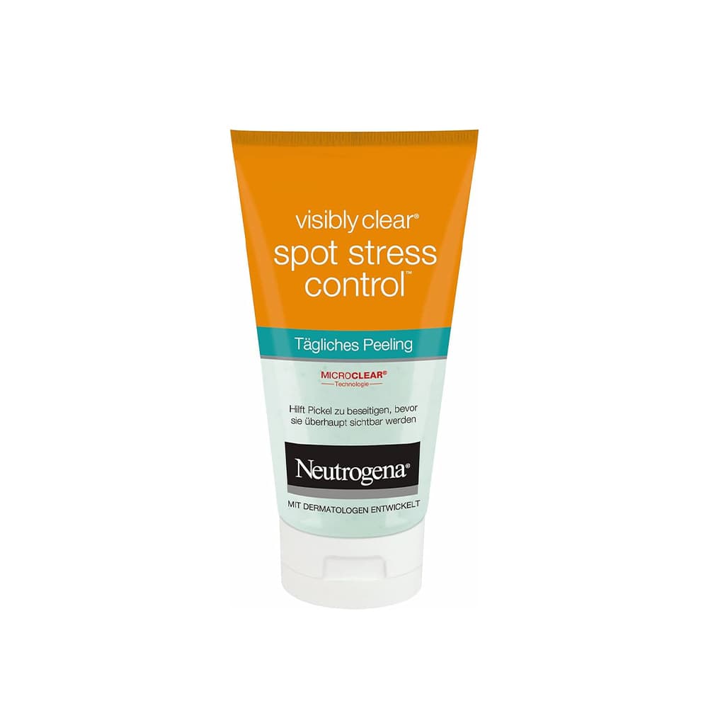 اسکراب و لایه بردار و ضد لک و جوش نوتروژینا visibly clear spot stress control tagliches peeling neutrogena