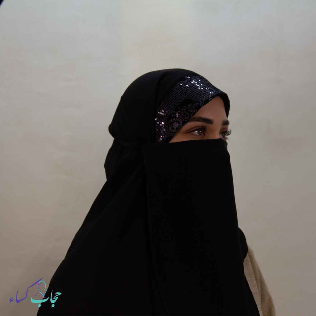 پوشیه نقاب عربی مشکی — تصویر ۲