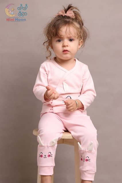 سرویس باز طرح گربه صورتی