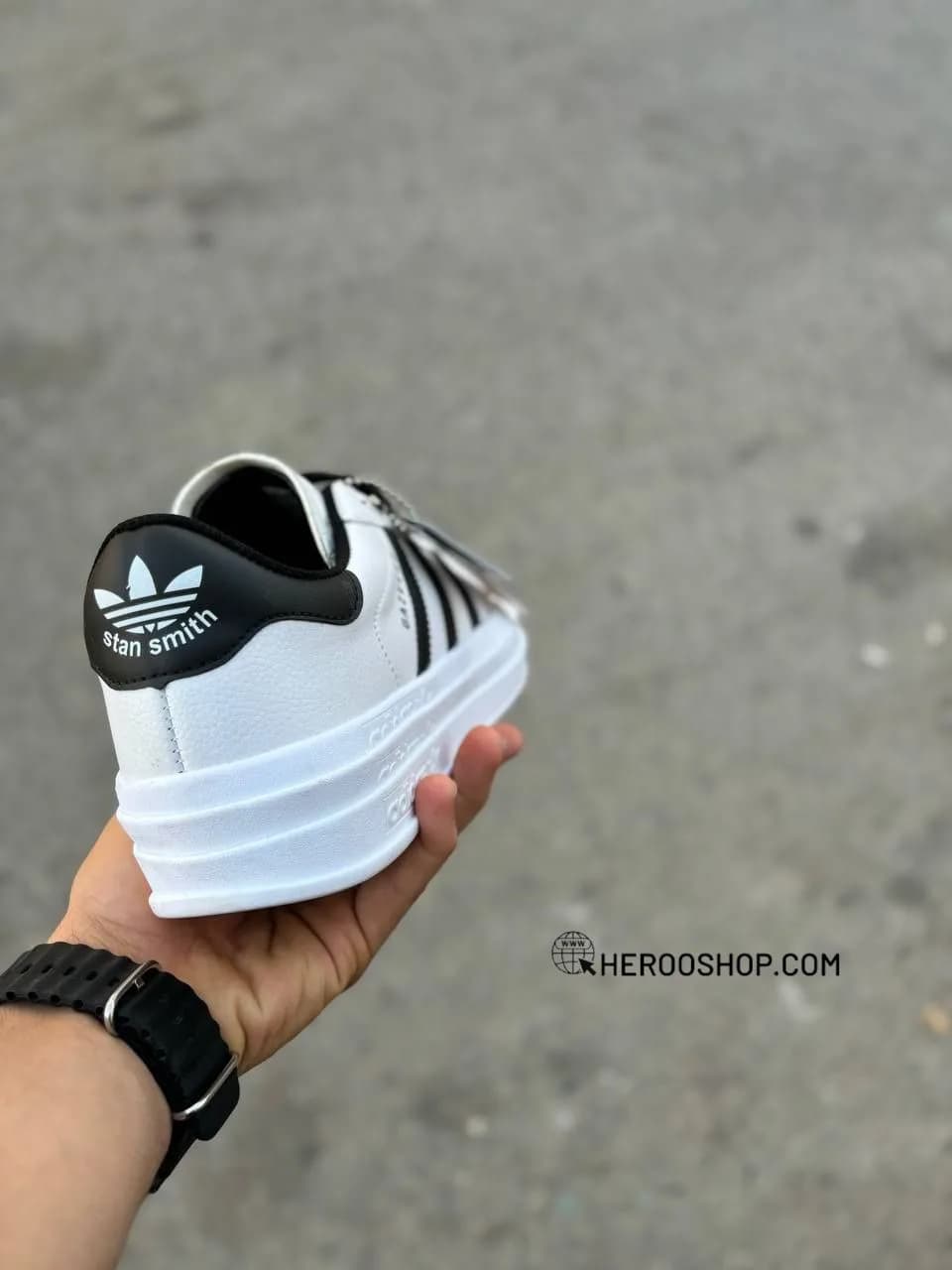 کتونی آدیداس گزل / سفید مشکی — تصویر ۴