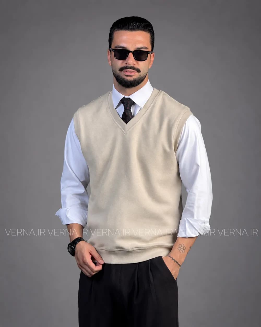 پلیور یقه هفت مردانه سلانیک VR