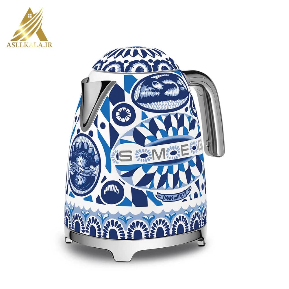 کتری برقی دولچه گابانا طرح آبی مدیترانه ای اسمگ مدل KLF03 ا SMEG BLU Mediterraneo Electric Kettle KLF03 — تصویر ۶
