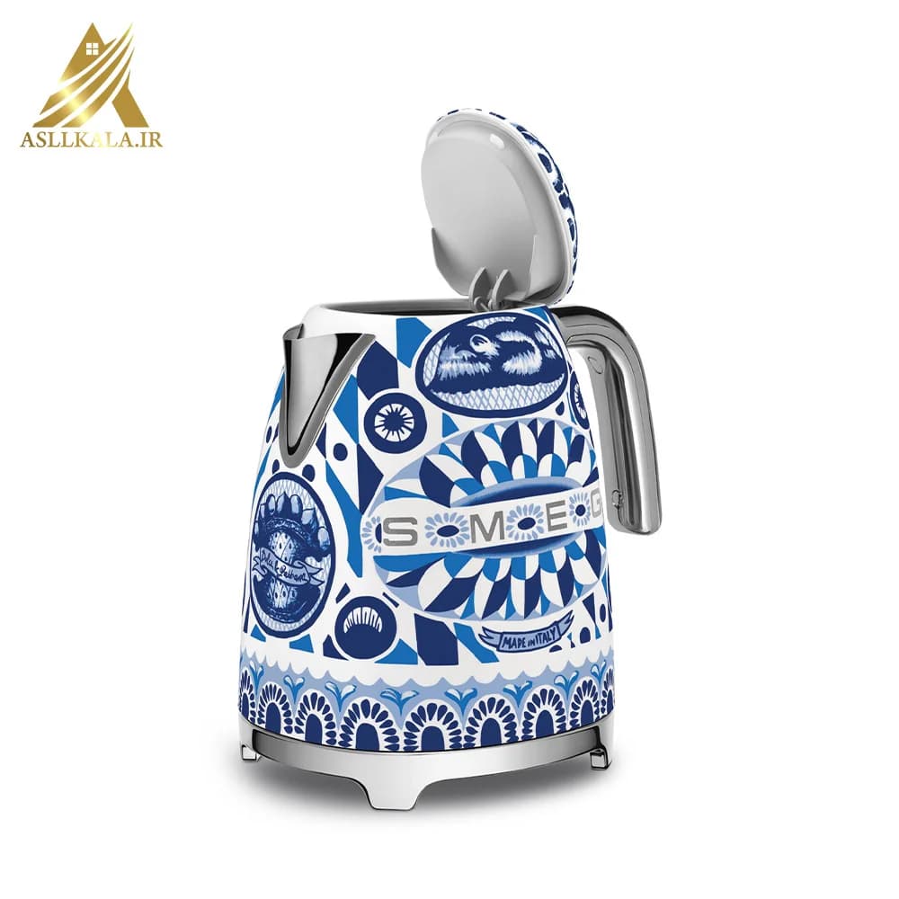 کتری برقی دولچه گابانا طرح آبی مدیترانه ای اسمگ مدل KLF03 ا SMEG BLU Mediterraneo Electric Kettle KLF03 — تصویر ۳