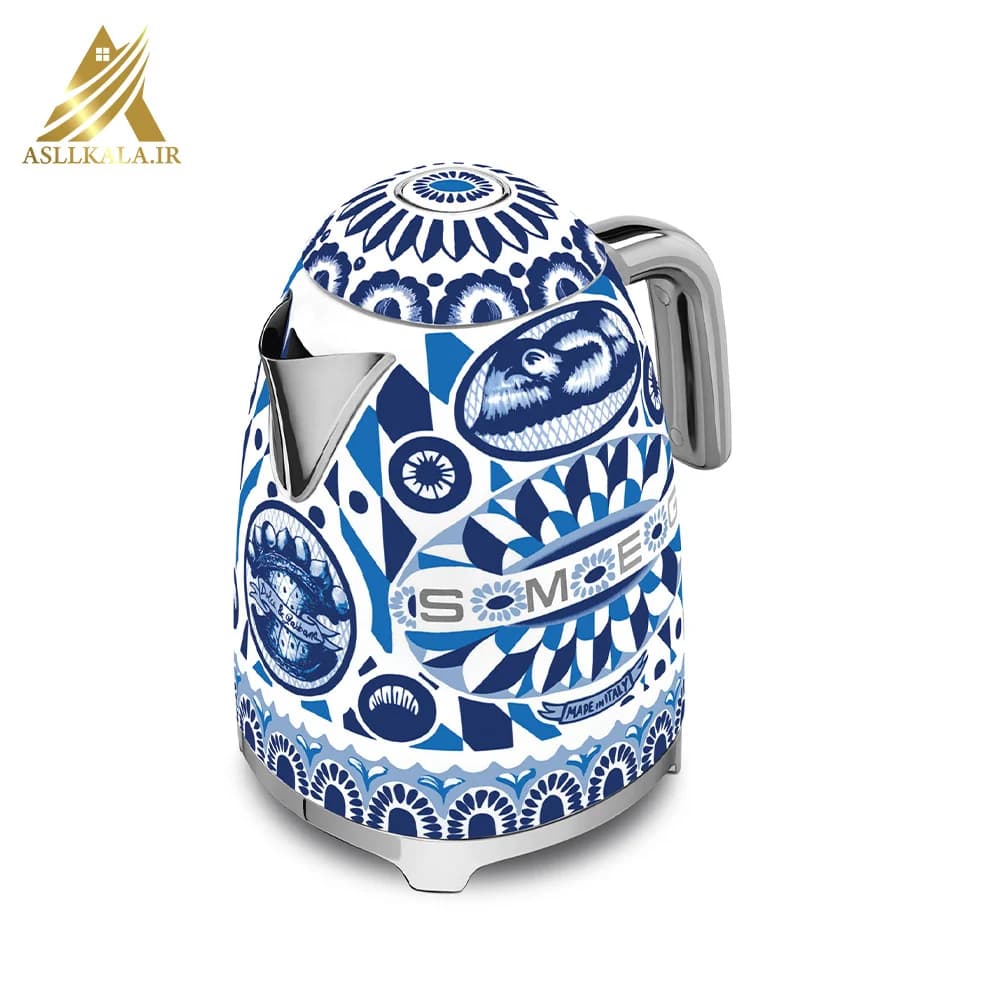 کتری برقی دولچه گابانا طرح آبی مدیترانه ای اسمگ مدل KLF03 ا SMEG BLU Mediterraneo Electric Kettle KLF03 — تصویر ۸