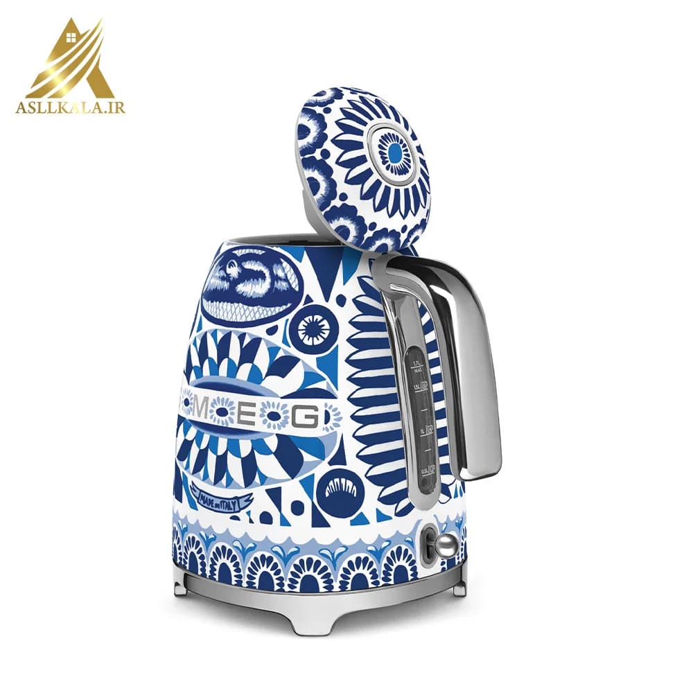کتری برقی دولچه گابانا طرح آبی مدیترانه ای اسمگ مدل KLF03 ا SMEG BLU Mediterraneo Electric Kettle KLF03 — تصویر ۴