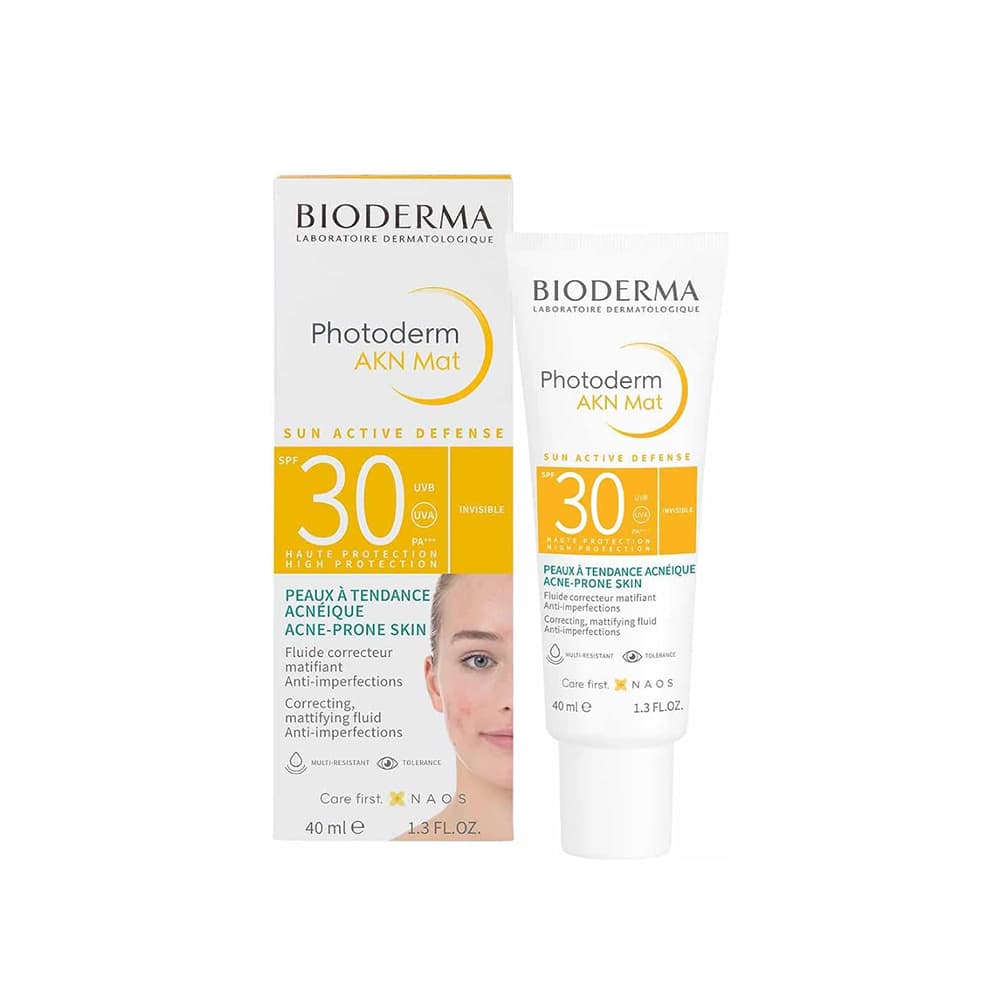 کرم ضد افتاب و ضد لک و آکنه بایودرما Photoderm Bioderma Akn Mat Sonnenfluid Spf 30