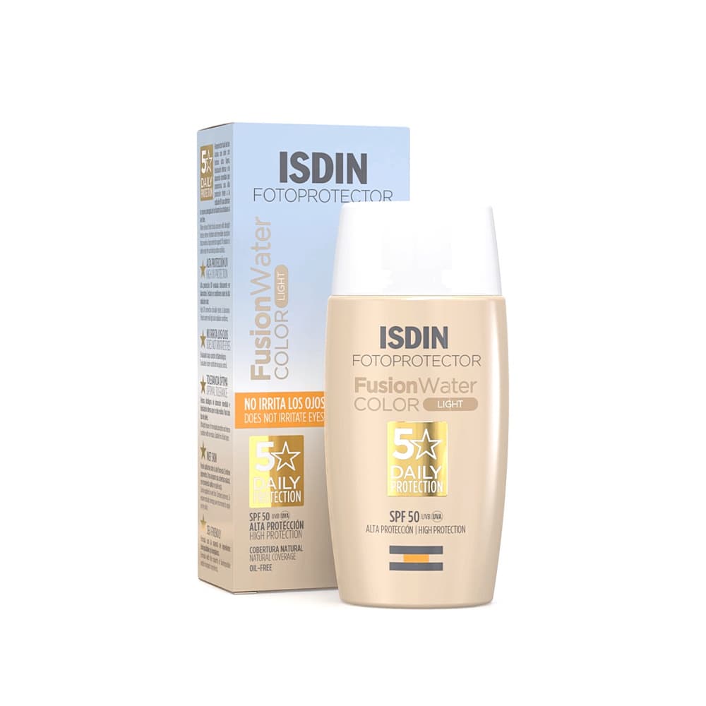 کرم ضد افتاب و ضد پیری و دو رنگ ایزدین Isdin Fotoprotector Fusion Water Color Light SPF50