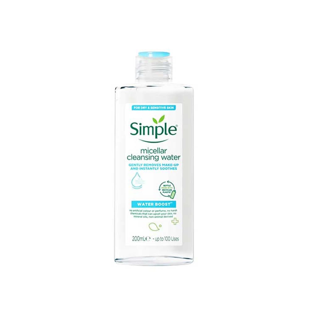 میسلار واتر مرطوب کننده پوست سیمپل simple micellar cleansing water