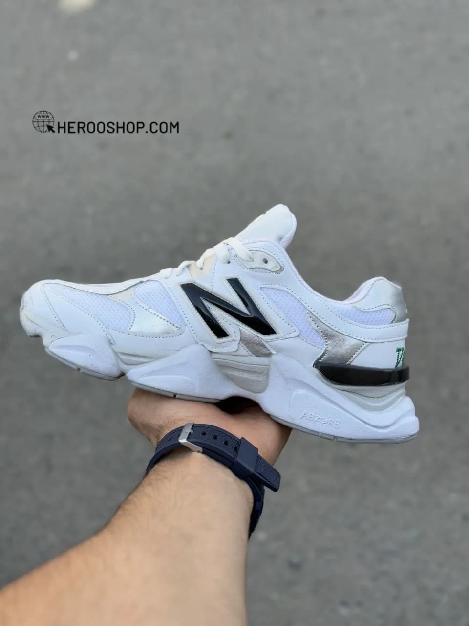 نیوبالانس 9060 سفید نقره ای مشکی سایز 37 تا 44 — تصویر ۴