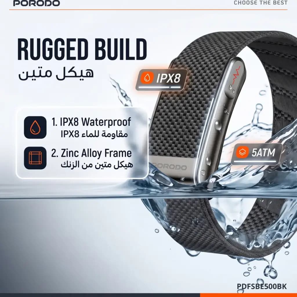 مچ بند هوشمند پرودو مدل Porodo TrackFit Neo PDFSBE500BK — تصویر ۵