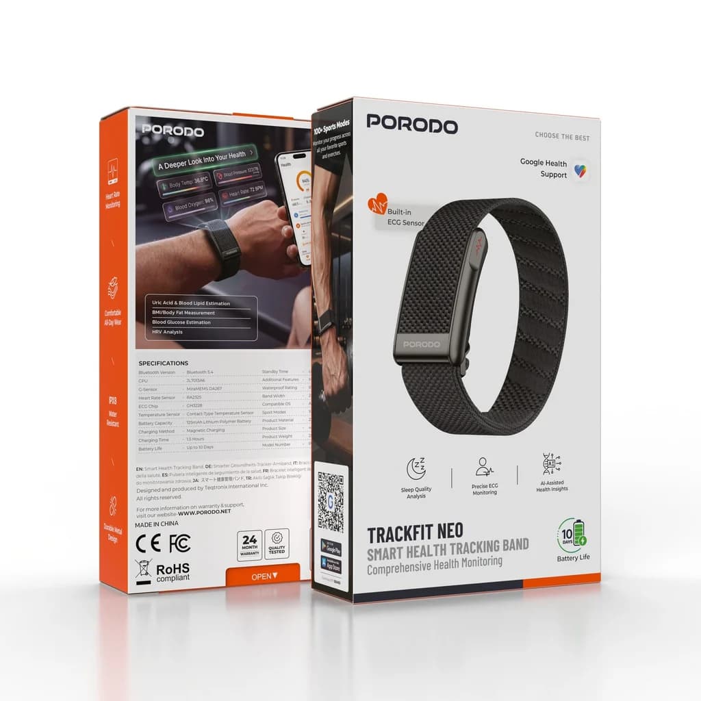 مچ بند هوشمند پرودو مدل Porodo TrackFit Neo PDFSBE500BK — تصویر ۳
