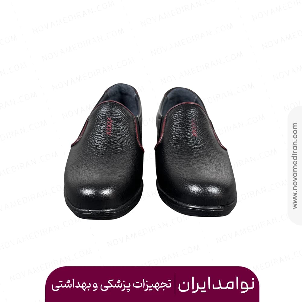 کفش طبی زنانه پاتکان طب مدل ۷۵۴ رنگ مشکی-زرشکی — تصویر ۳