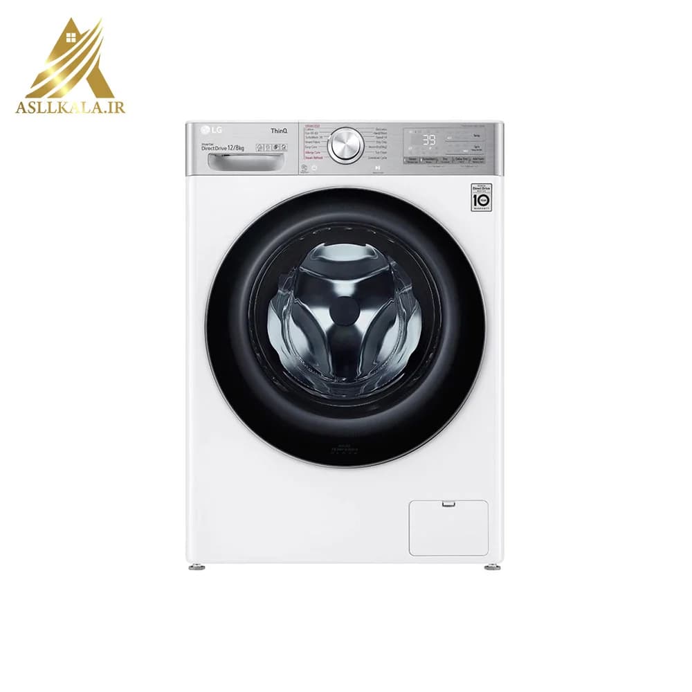 ماشین لباسشویی 12 کیلویی و 8 کیلو خشک کن ال جی مدل WDV1260RP
