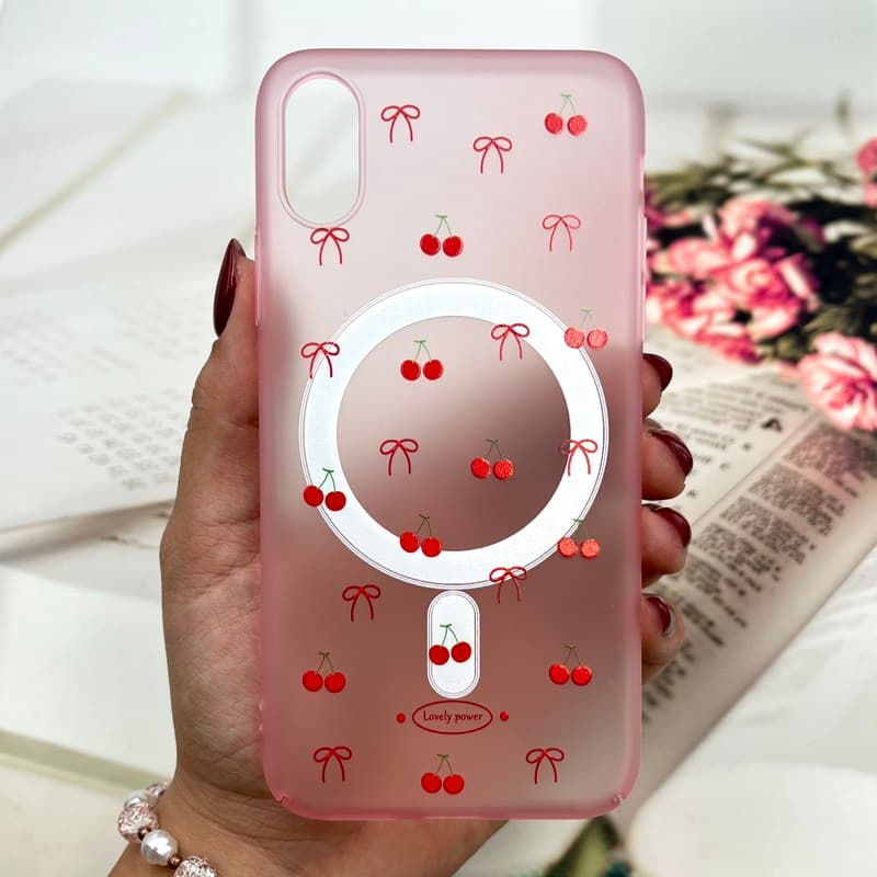 قاب گوشی iPhone X / iPhone XS آیفون Sticker Case مات مگ سیف Magsafe اورجینال طرح پاپیون کد 186720