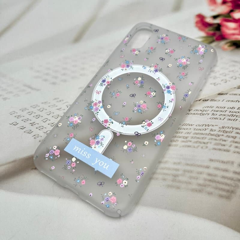قاب گوشی iPhone X / iPhone XS آیفون Sticker Case مات مگ سیف Magsafe اورجینال طرح گل کد 483988 — تصویر ۲