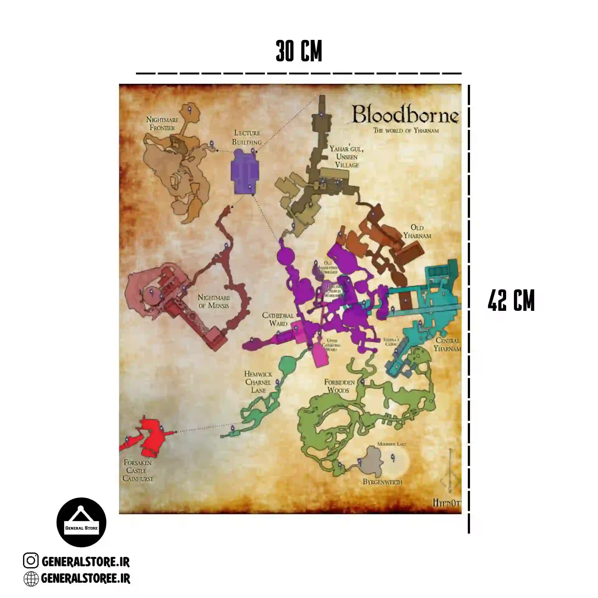 نقشه بلادبورن / Bloodborne Map