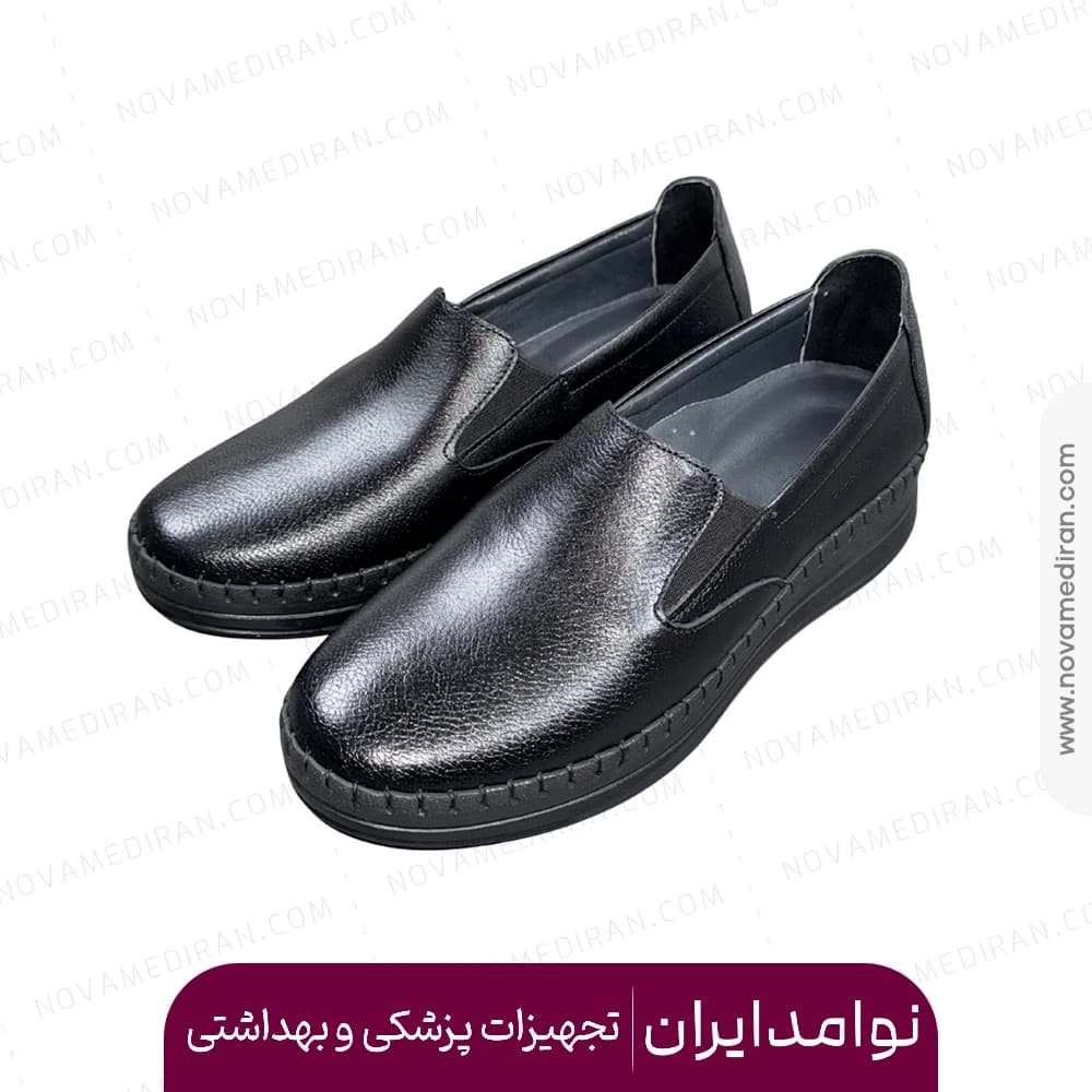 کفش طبی زنانه پاتکان طب کد ۷۶۹ رنگ مشکی — تصویر ۲