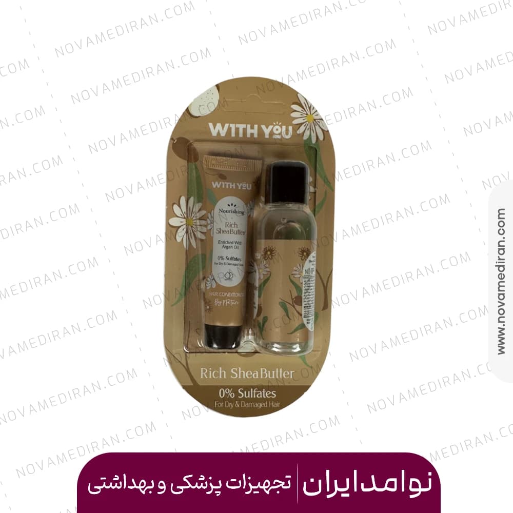 پک سفری شامپو و نرم کننده موی سر شیا باتر ویت یو