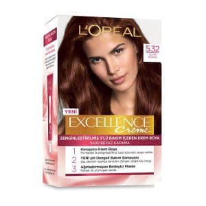کیت رنگ مو لورآل مدل Excellence شماره 5.32 رنگ قهوه ای روشن — تصویر ۳