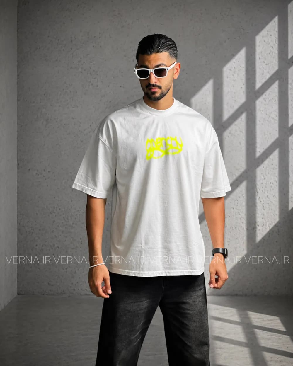 تیشرت مردانه باکسی پشت چاپ GIVENCHY