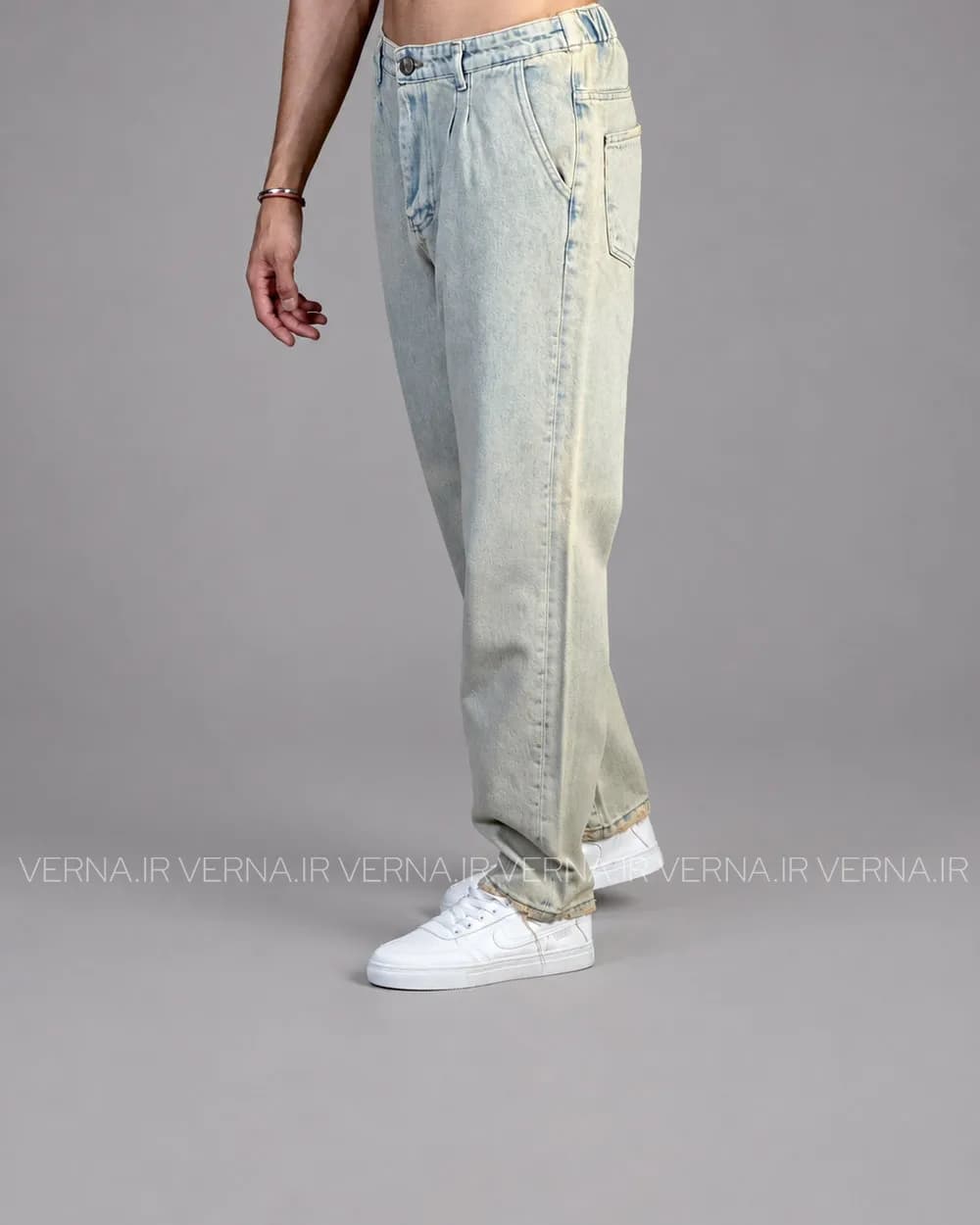 شلوار مام مردانه جین کمرکش ZARA 0211 — تصویر ۳