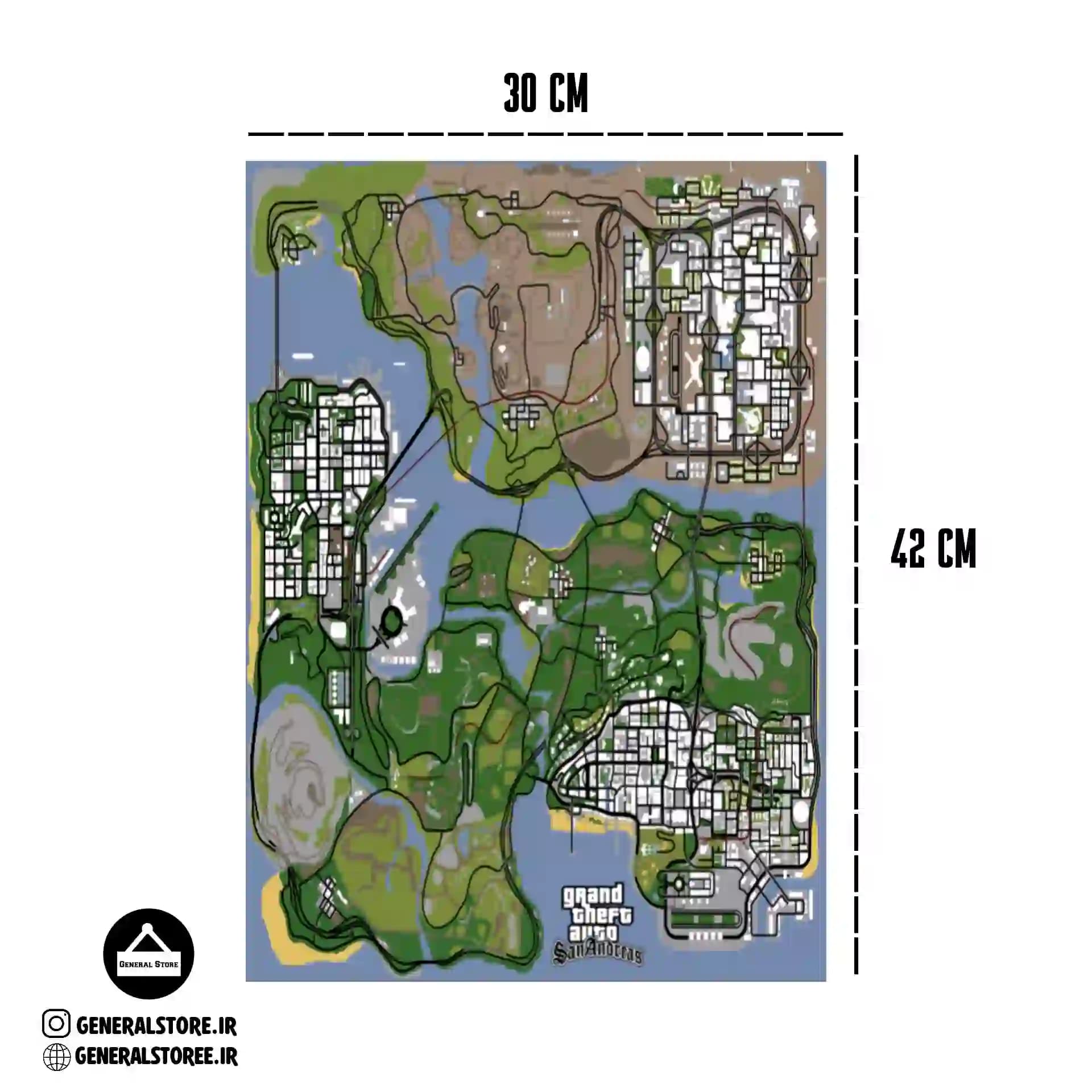 نقشه جی تی ای سان آندریاس / Gta San Andreas Map