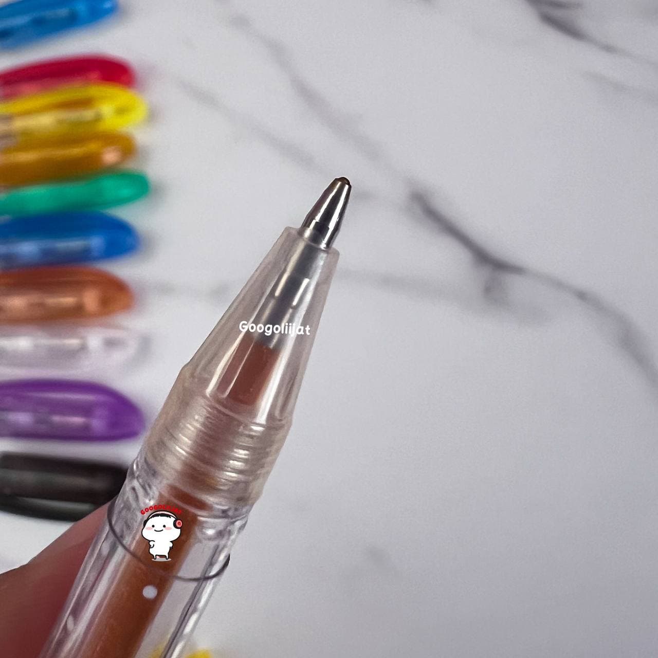 خودکار ژویخوآ مدل اکلیلی glitter Color بسته 12 عددی — تصویر ۷