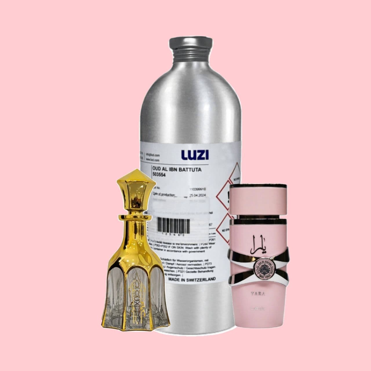 عطر و اسانس گرمی یارا صورتی | Yara لطافه محصول شرکت لوزی سوئیس در حجم 20 گرم