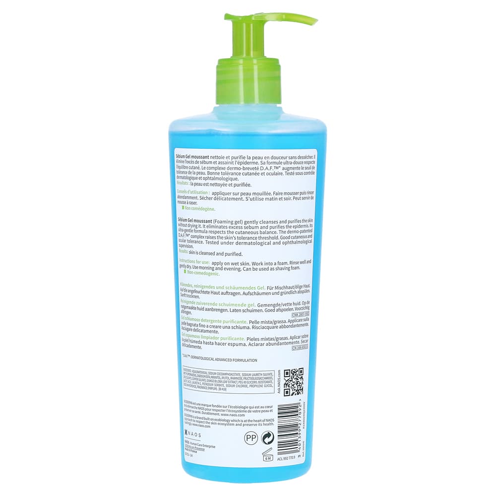ژل شستشو سبوم صورت بایودرما Bioderma Sebium Foaming Gel — تصویر ۲