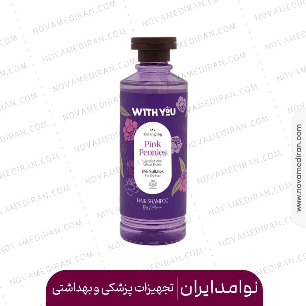 شامپو حالت دهنده و ضد گره پئونی ویت یو حجم ۳۰۰ میل