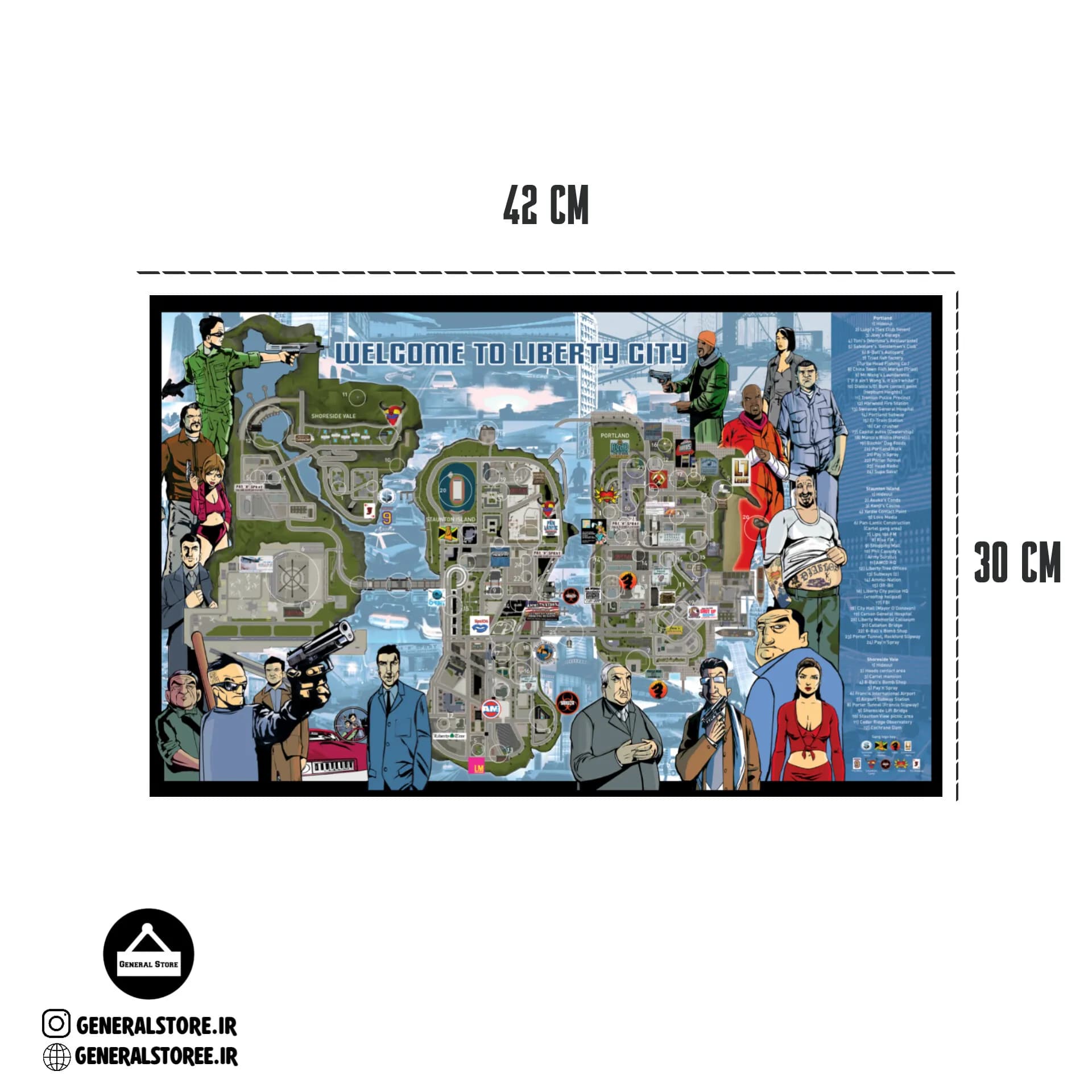 نقشه جی تی ای ۳ / Gta 3 Map