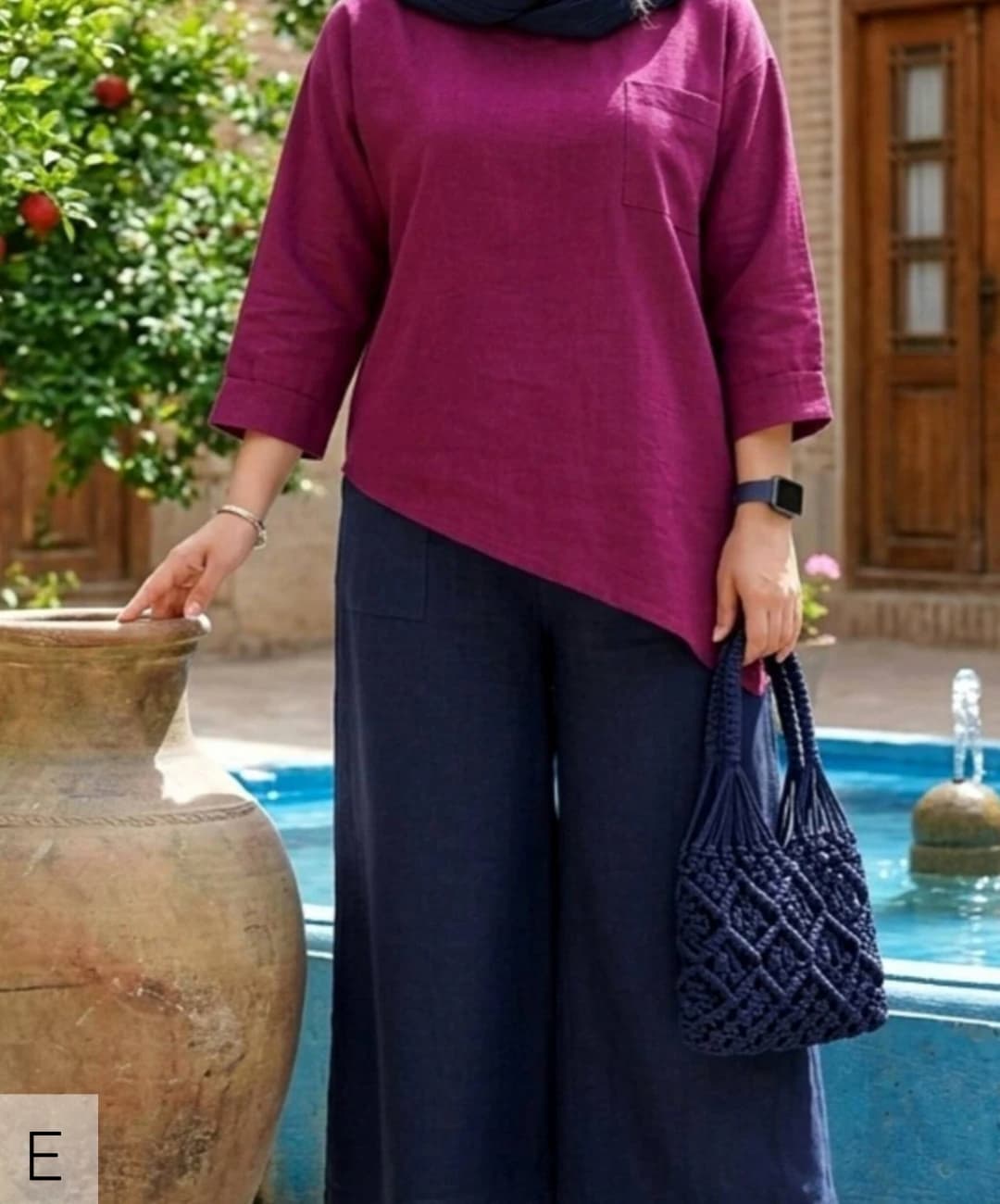 ست رویه و شلوار الیاف طبیعی گرم بالا مدل روجان |کد:4072 — تصویر ۵