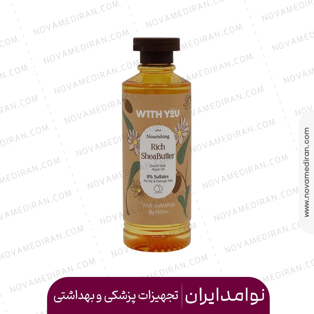 شامپو مغذی شی باتر و روغن آرگان ویت یو حجم ۳۰۰ میل
