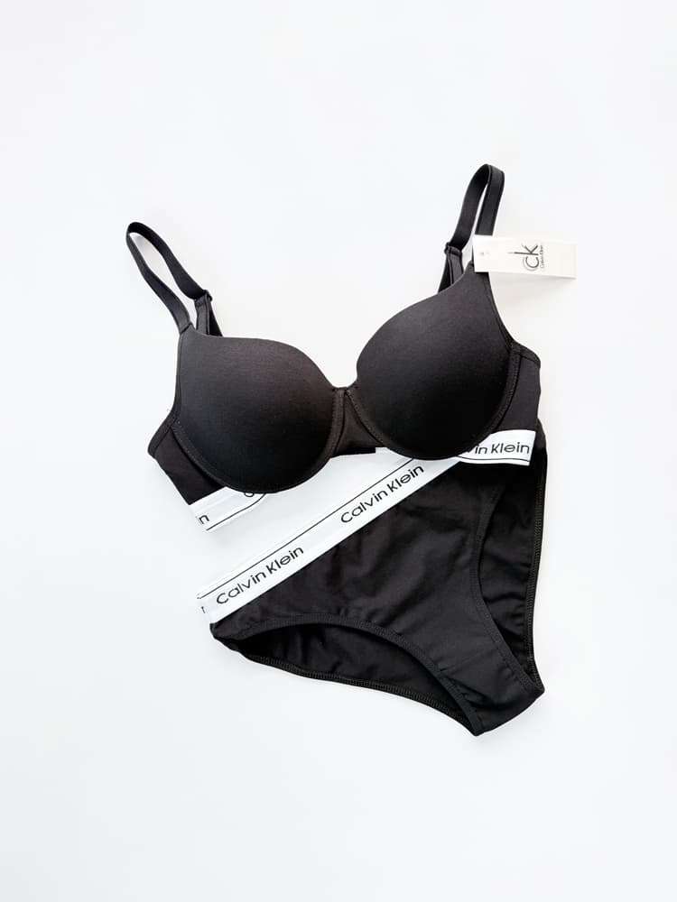 ست شورت اسلیپ و سوتین فنر دار نخ پنبه کلوین کلاین Calvin Klein
