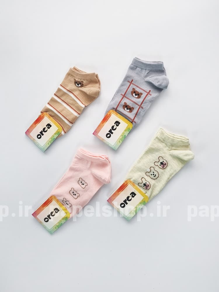 جوراب مچی نخ پنبه طرح استیکر