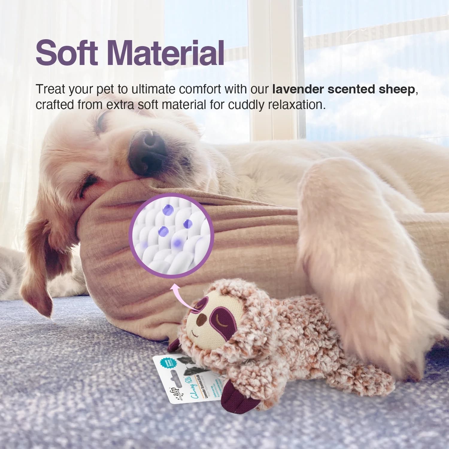 اسباب بازی سگ تنبل درختی با رایحه لوندر ای اف پی Lavender Scent Sloth — تصویر ۸
