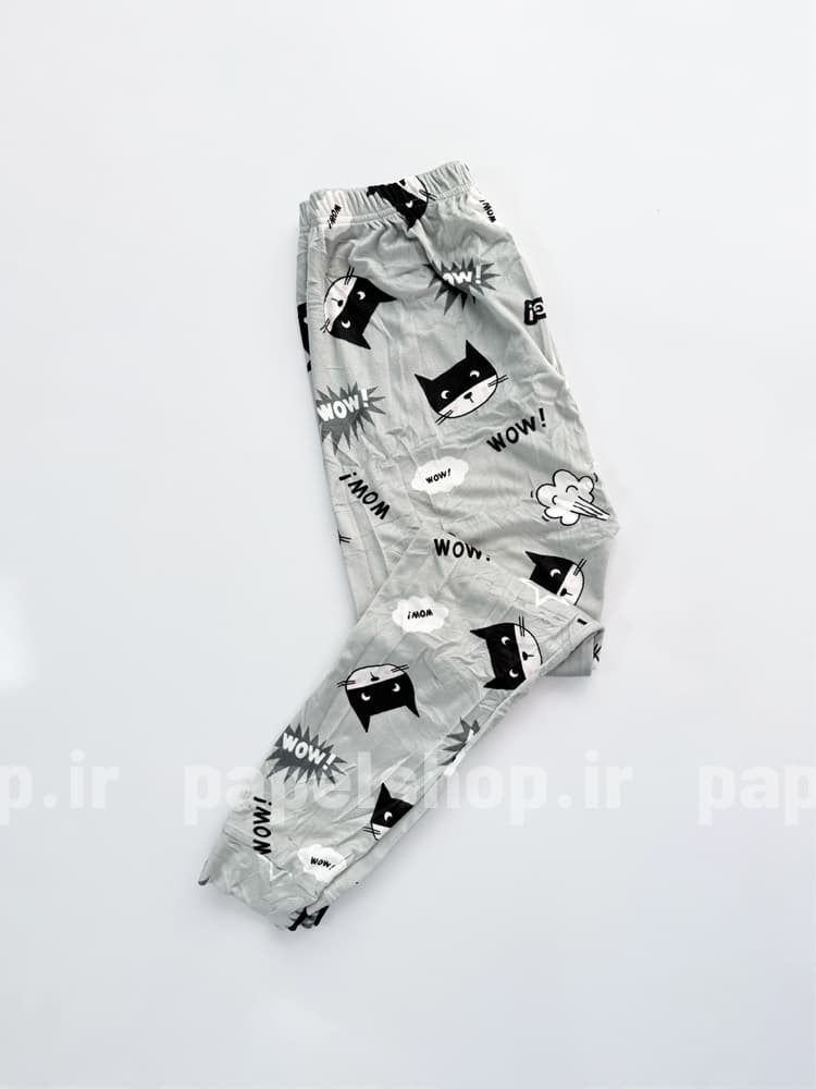شلوار مخمل استیکردار گربه