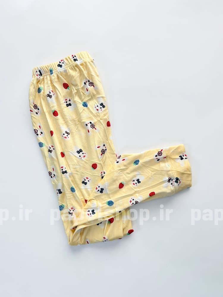 شلوار مخمل استیکردار طرح خرگوش
