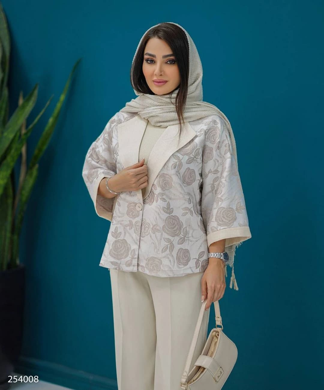 کت ژاکارد یقه آمریکایی بغل چاکدار مدل آنادل |کد:1152