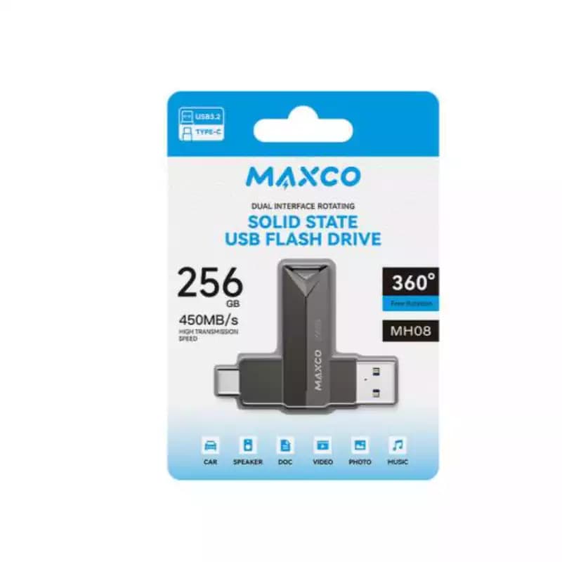 فلش مکس کو مدل MH08 ظرفیت 256 گیگابایت USB 3.2 — تصویر ۲